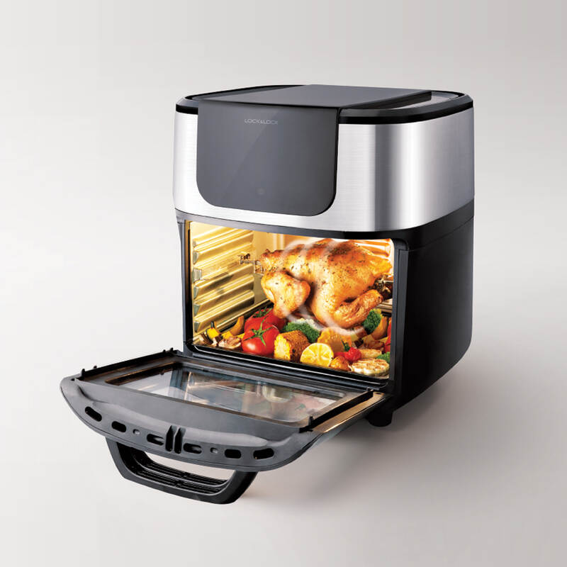 [Áp voucher giảm thêm 300k] Lò Nướng Không Khí LocknLock Air Oven 10L - Màu Đen - EJF691, , large image number null